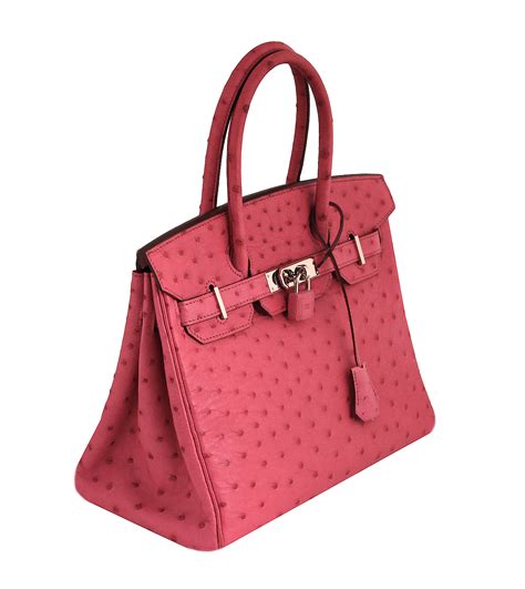 Hermes Fuschia Pink Ostrich SHW Birkin 30 